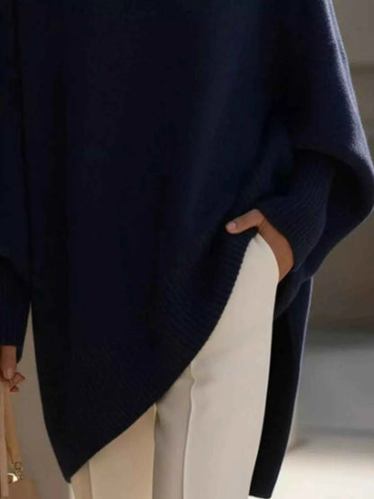 Oversized Batwing Sleeve Knit Sweater
