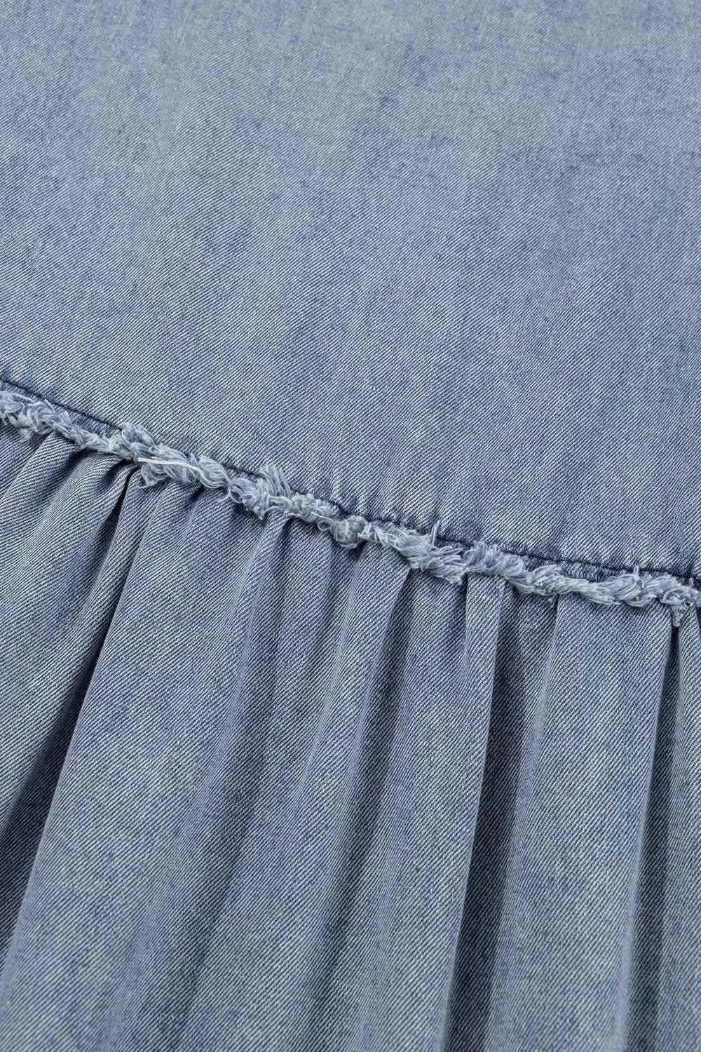Vintage Wash Denim Dress with Pockets