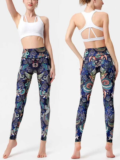 Printed High Waist Active Leggings