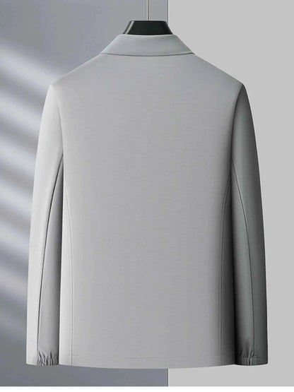 Men's Plus Size Zip Up Long Sleeve Jacket