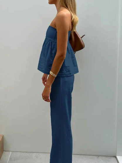 Tube Top and Pants Set