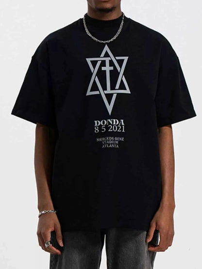 Men's Graphic Round Neck Half Sleeve T-Shirt