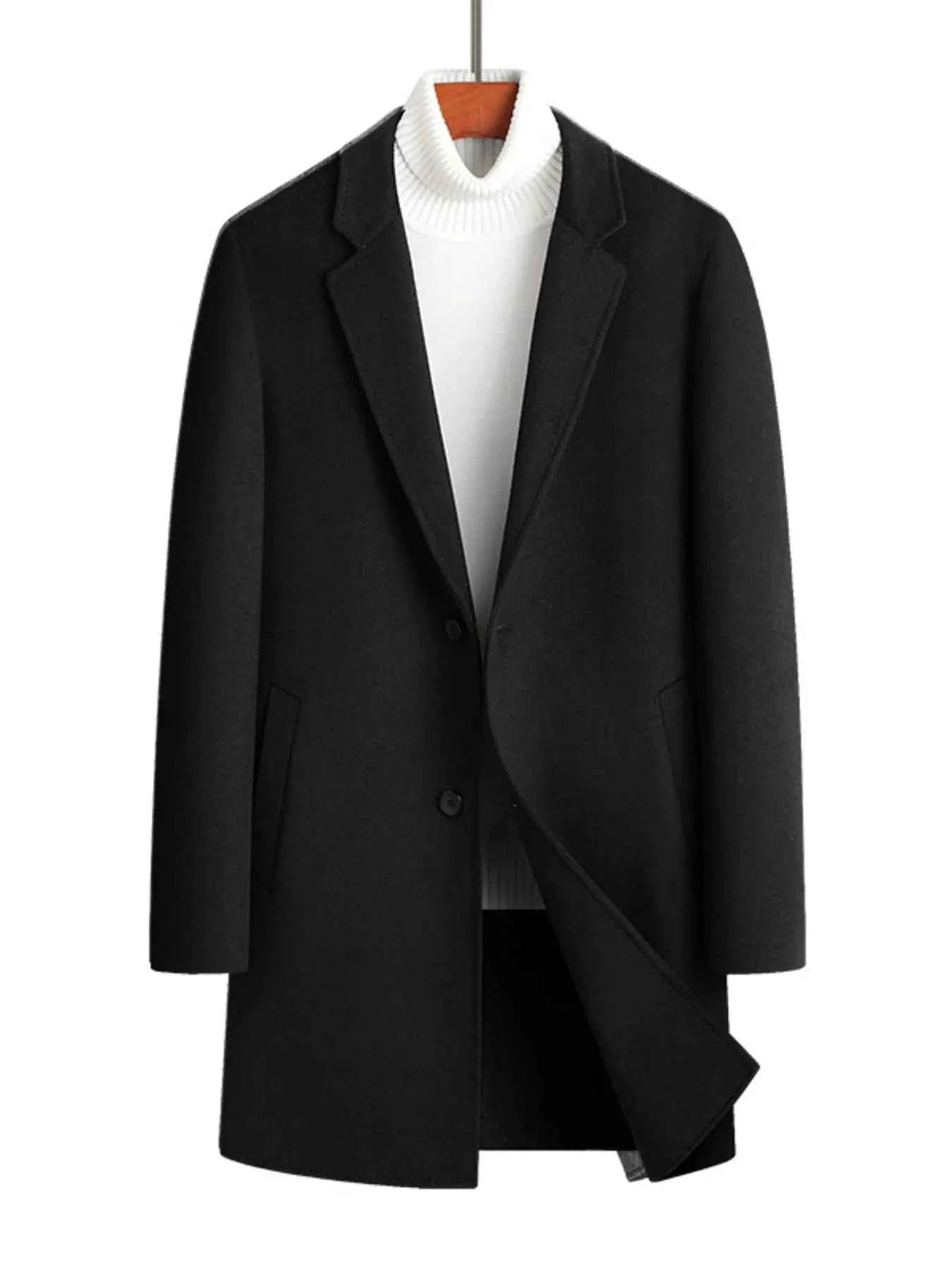 Men's Plus Size Button Up Long Sleeve Coat
