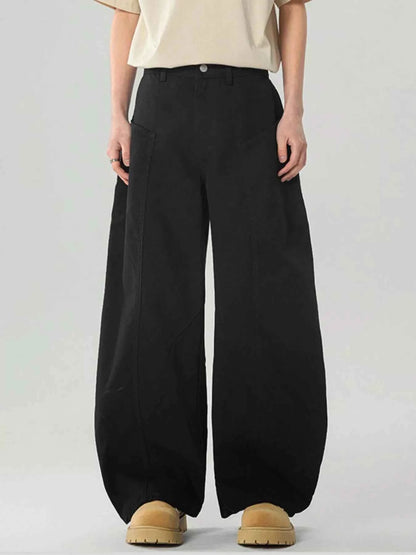 Men's Pocketed Wide Leg Pants