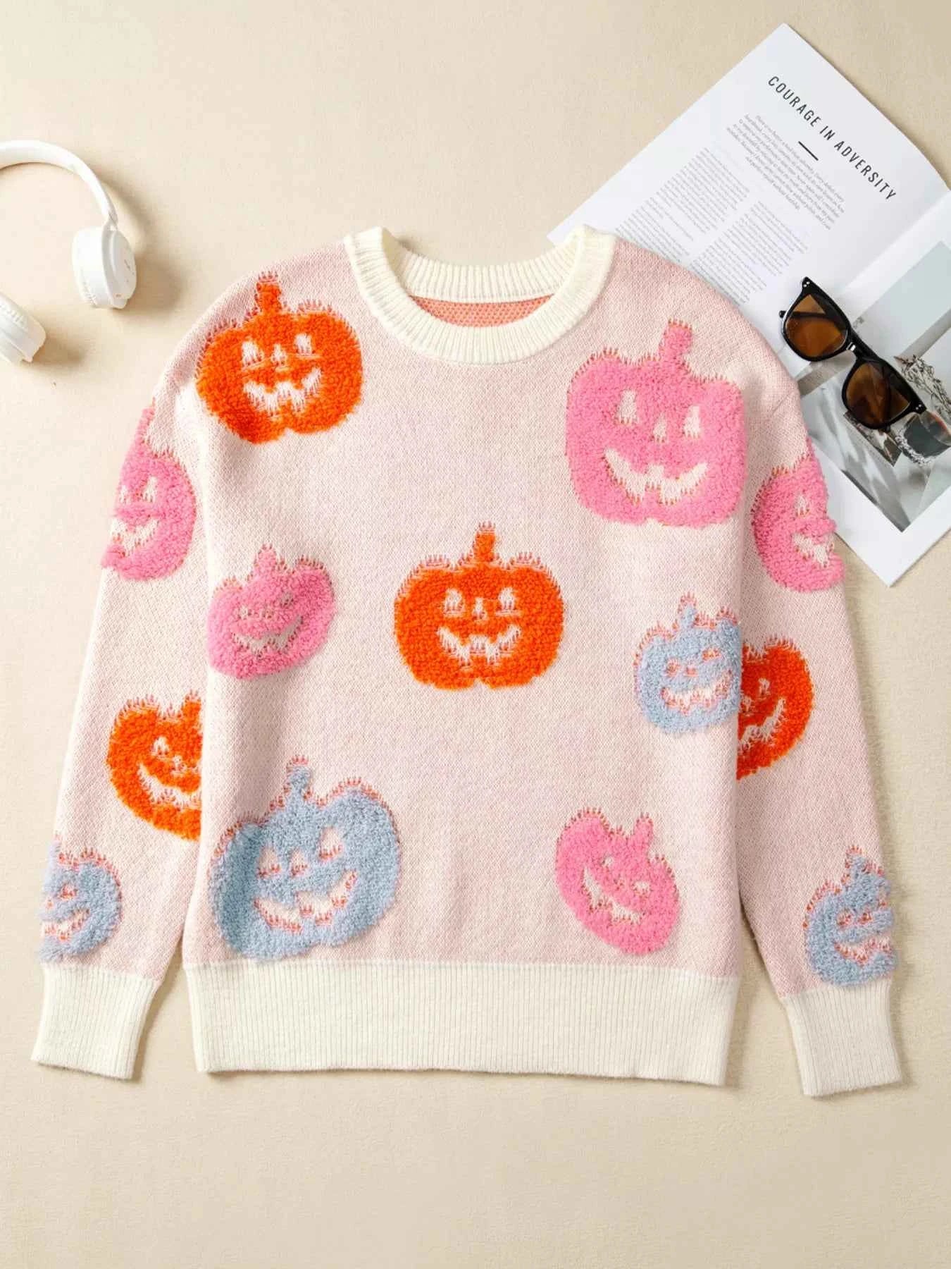 Halloween Cute Pumpkin Pattern Sweater