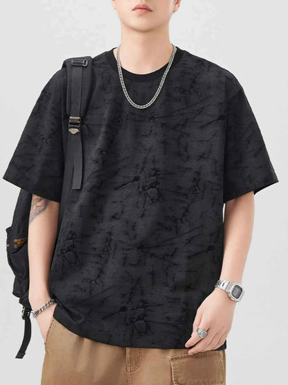 Men's Plus Size Round Neck Half Sleeve T-Shirt