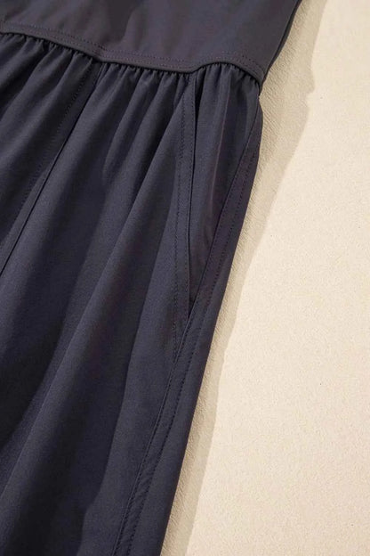 Cutout Square Neck Wide Strap Active Jumpsuit