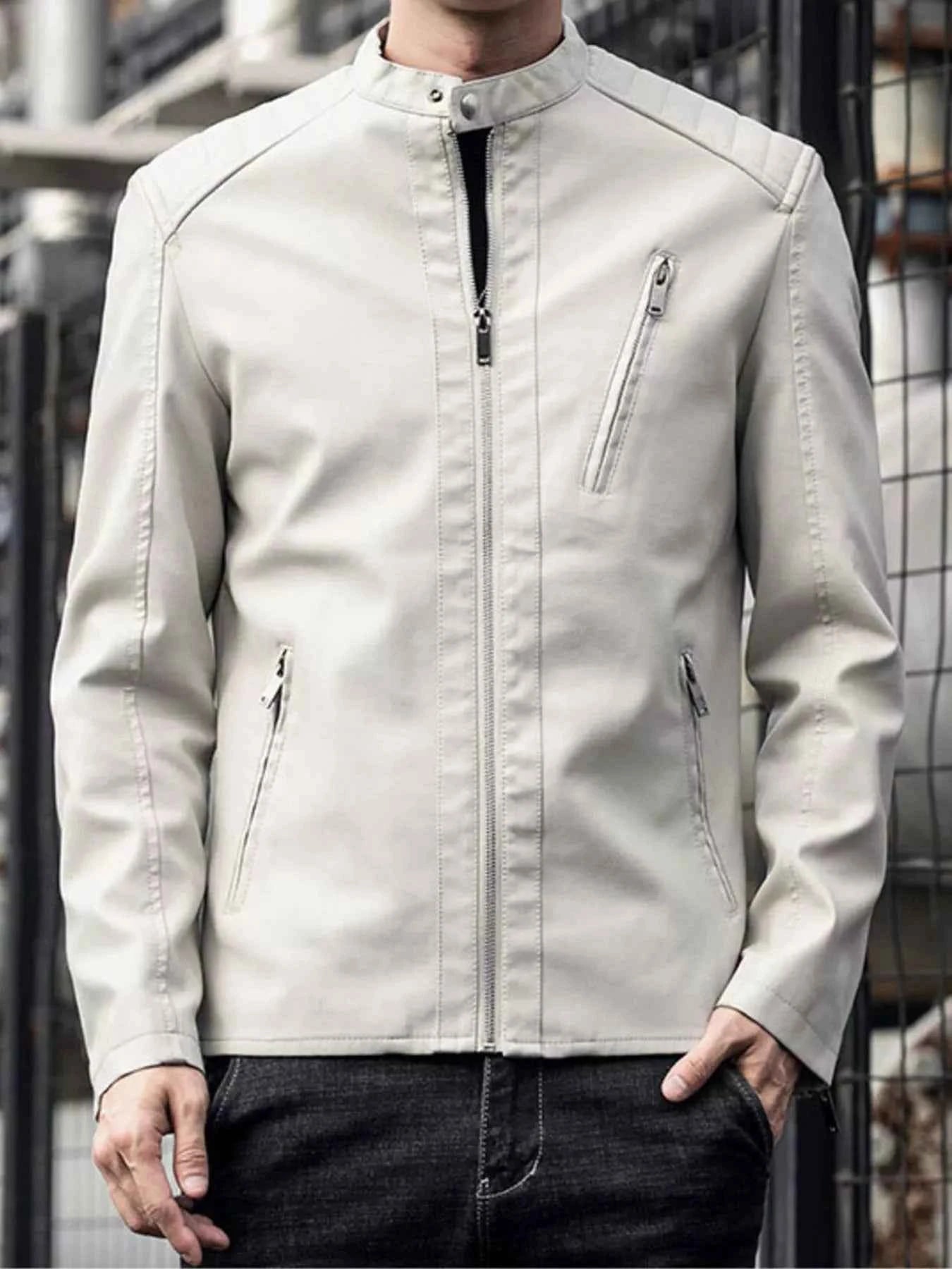 Men's Plus Size Zip Up Long Sleeve Jacket