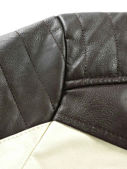 Men's Plus Size Contrast Zip Up Long Sleeve Jacket