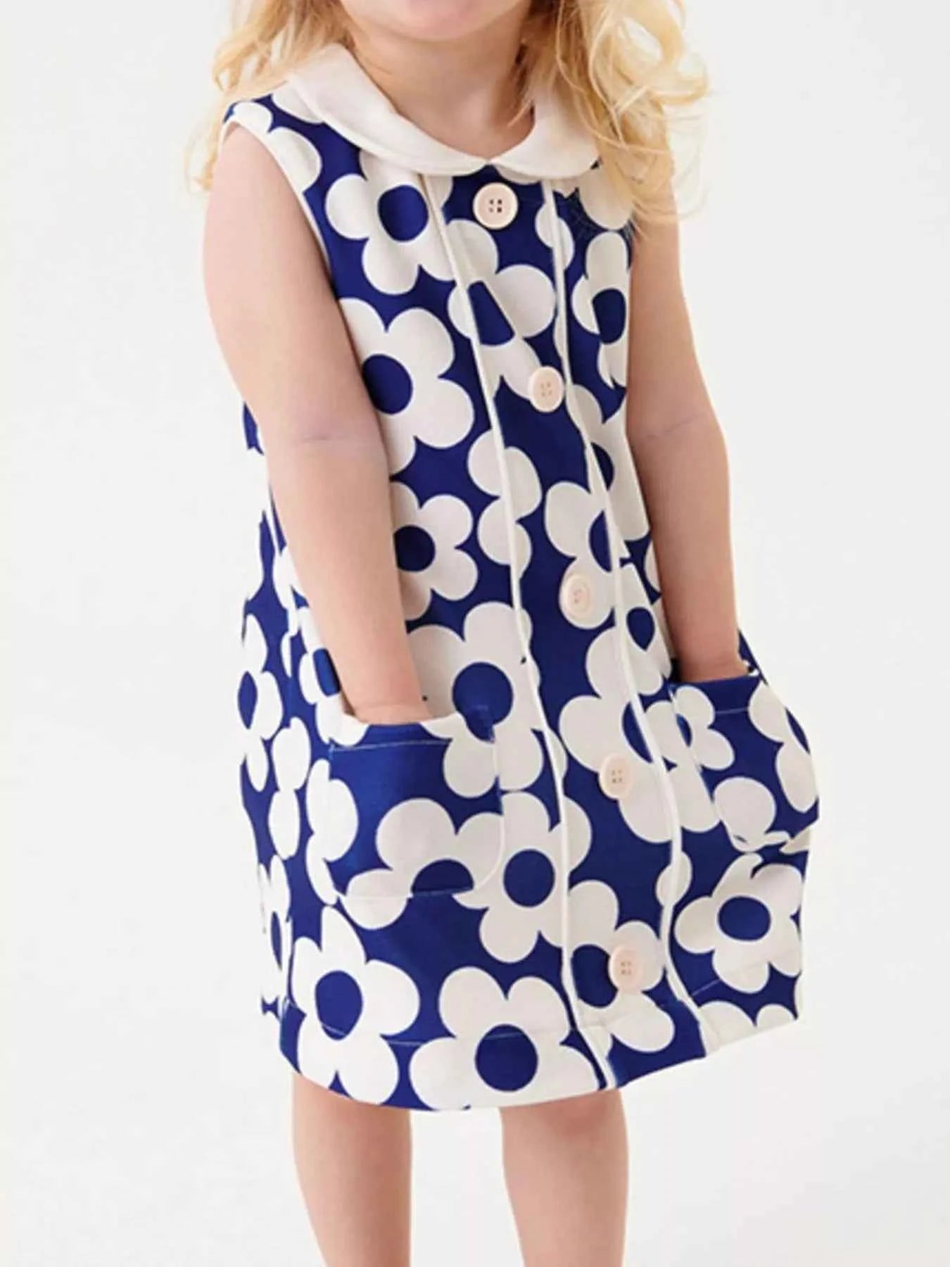 Children's Floral Print Sleeveless Dress