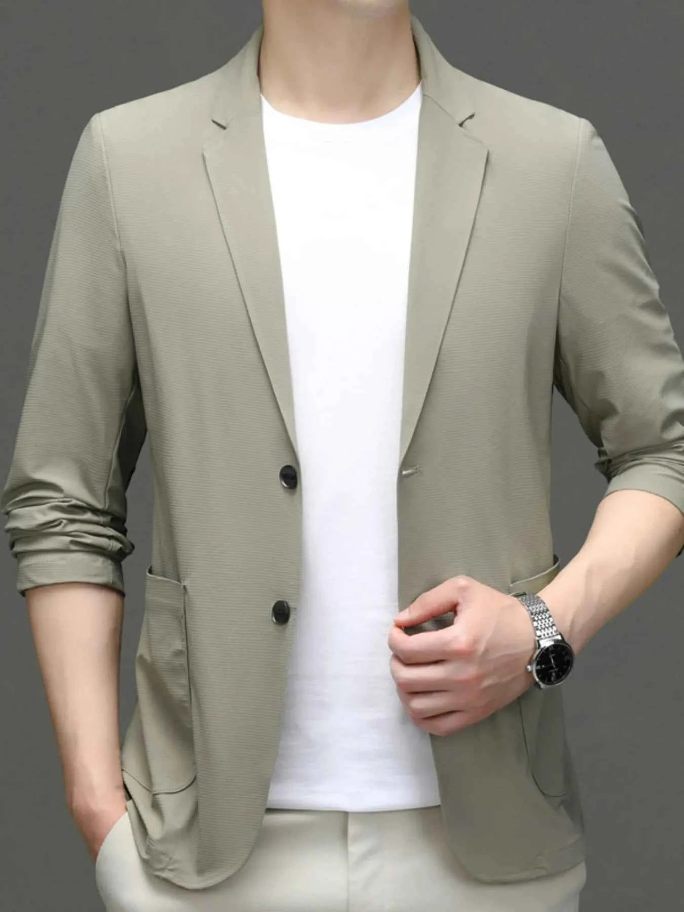 Men's Button Up Long Sleeve Blazer
