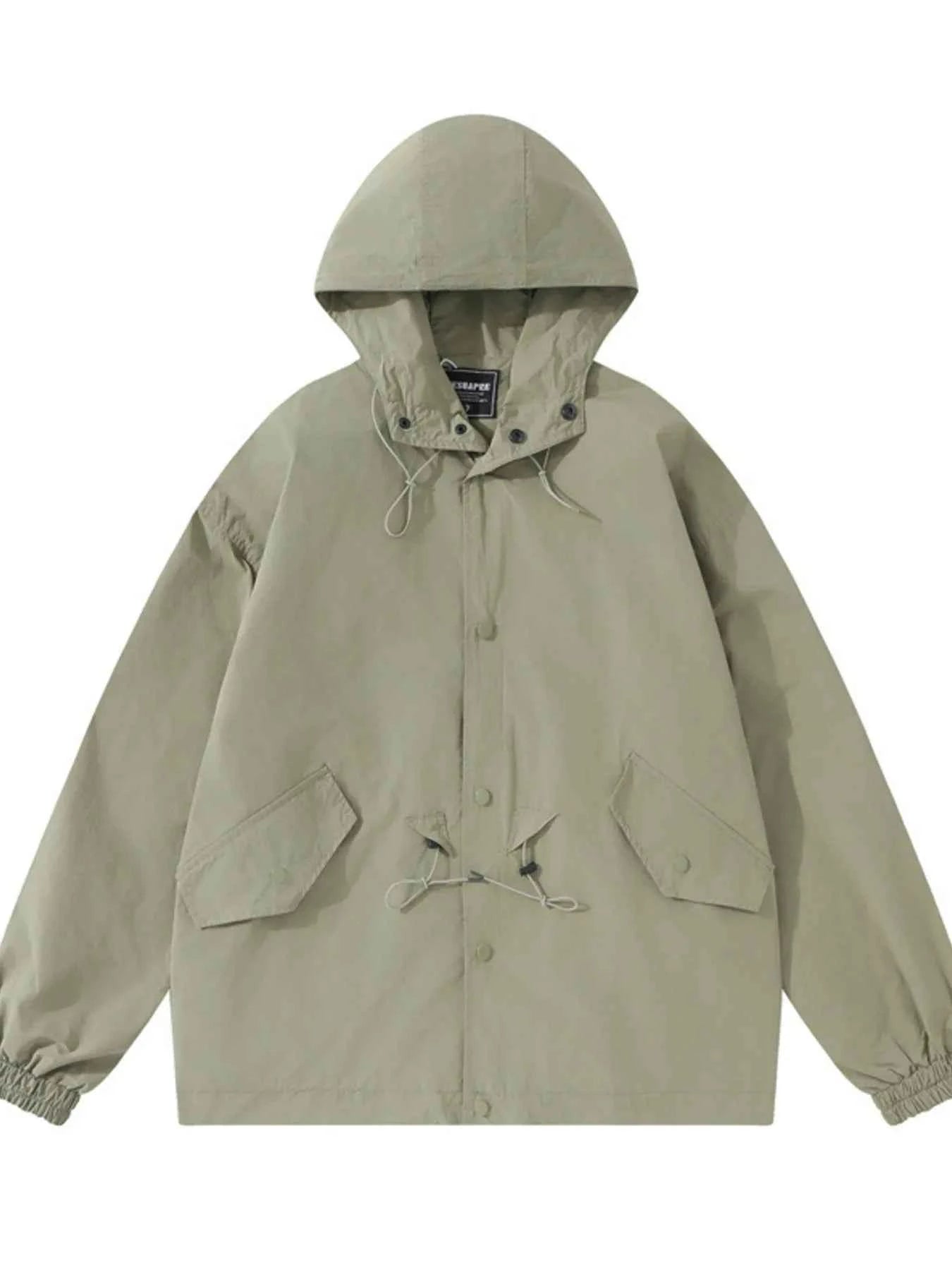 Men's Drawstring Long Sleeve Hooded Jacket