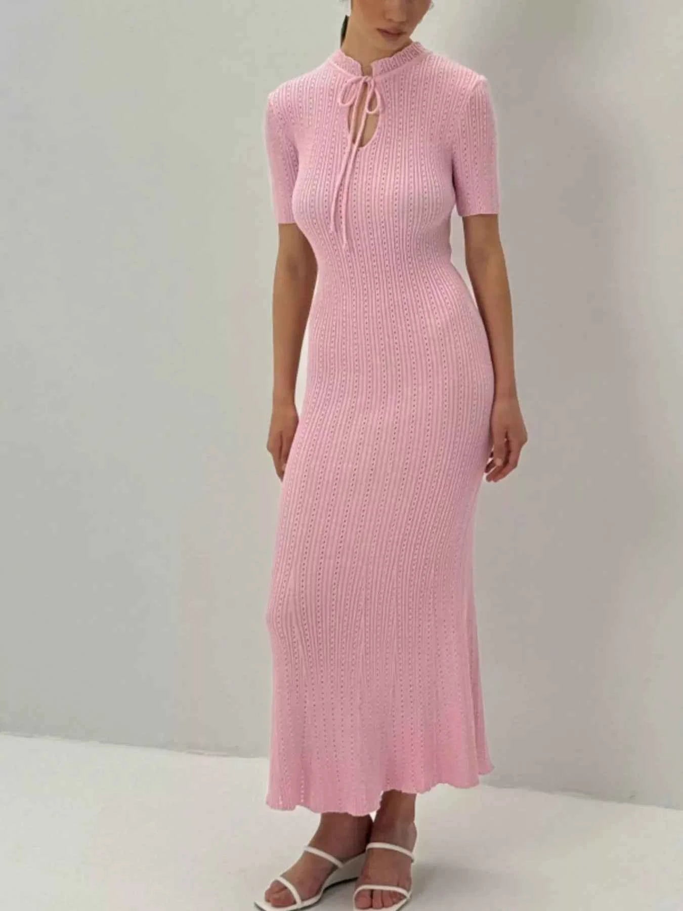 Short Sleeve Knitted Mermaid Dress