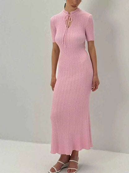 Short Sleeve Knitted Mermaid Dress