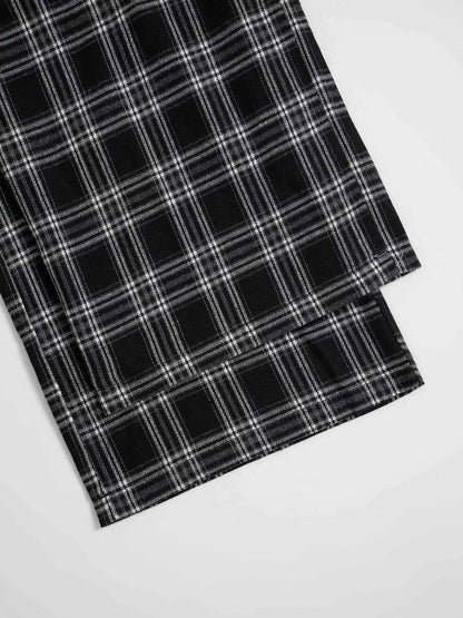 Relaxed Fit Plaid Pants