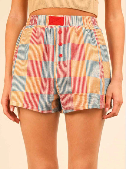 Striped High-Waist Shorts