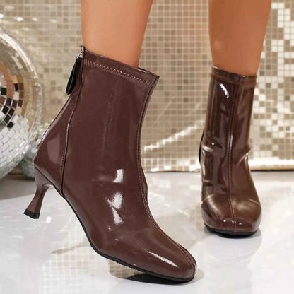Round Toe Kitten Heels Boots