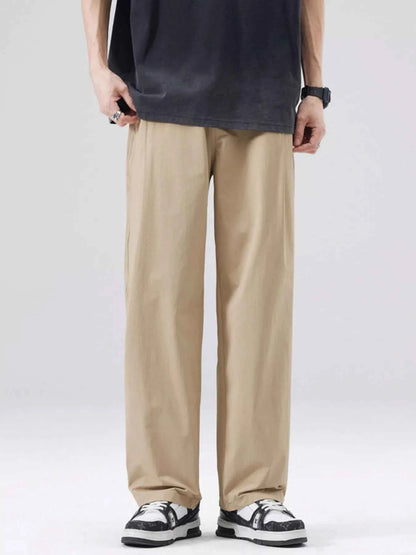 Men's Full Size Basic Style Wide Leg Pants Plus Size