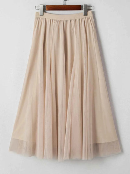 High-Waisted Midi Skirt