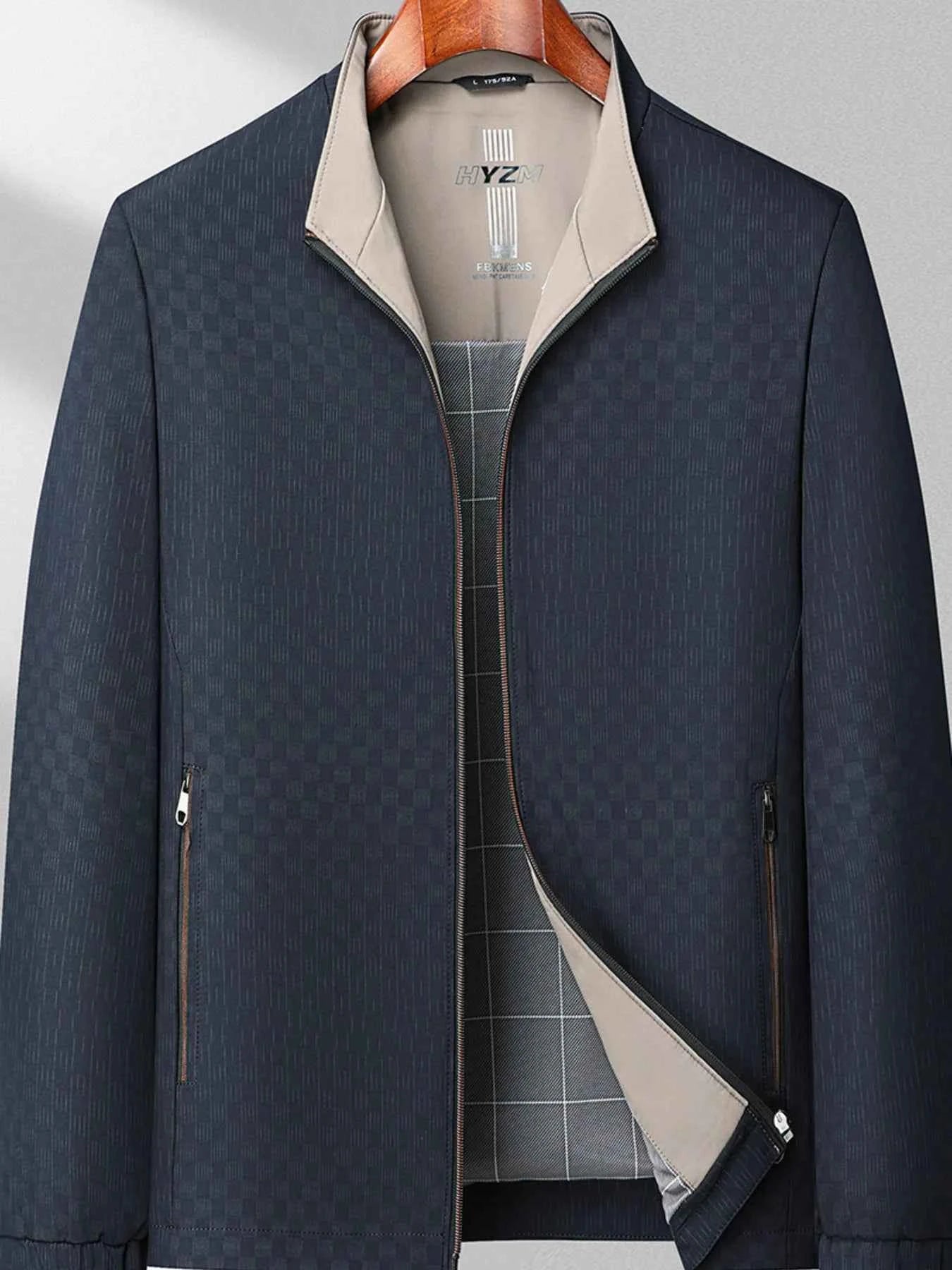 Men's Plus Size Zip Up Long Sleeve Jacket