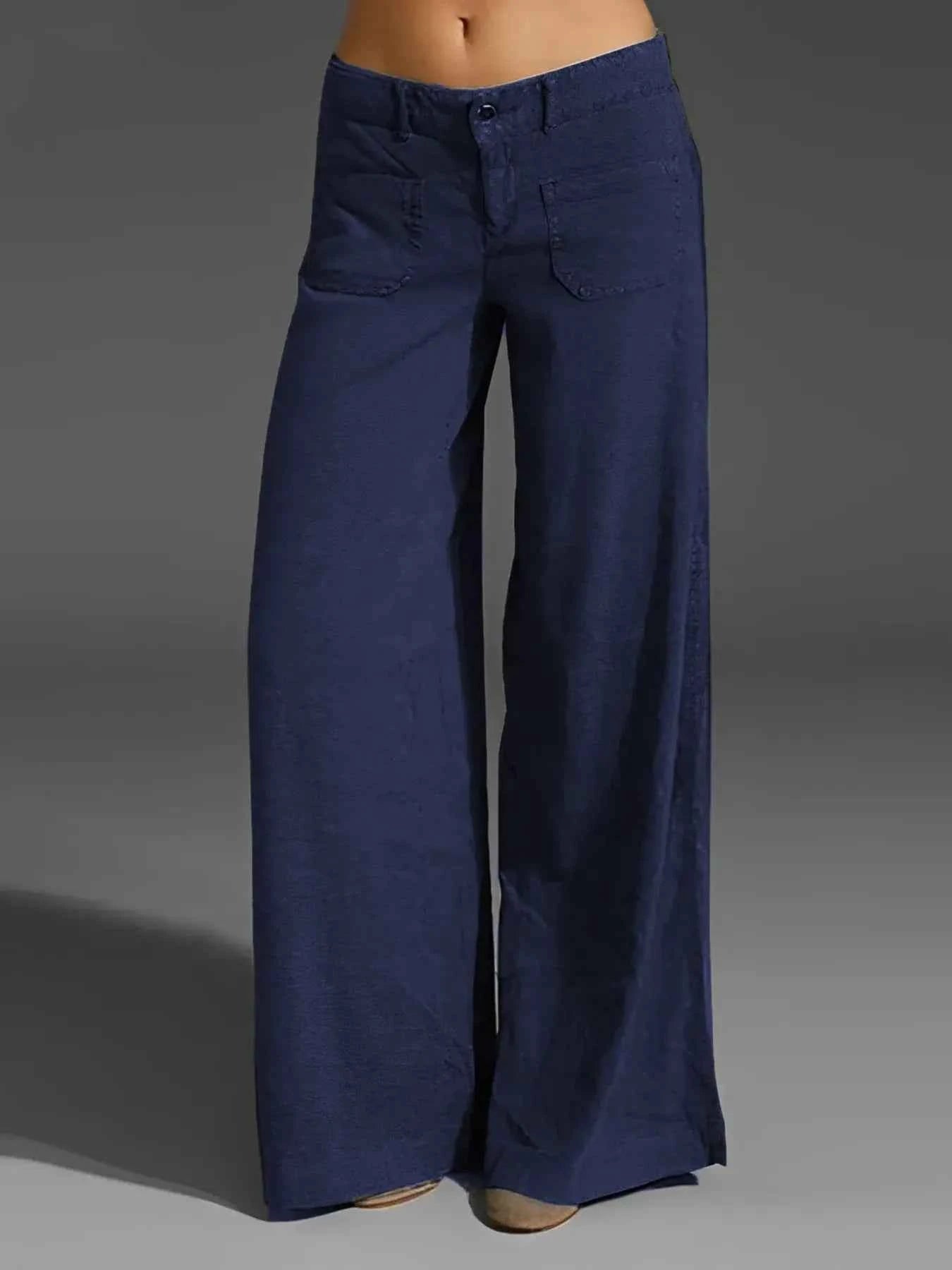 Full Size Wide Leg Pants with Pockets Plus Size