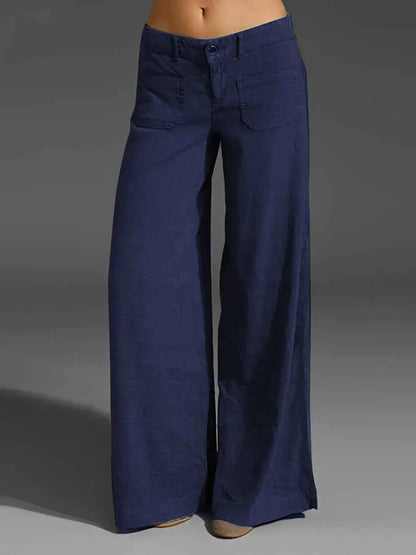 Full Size Wide Leg Pants with Pockets Plus Size
