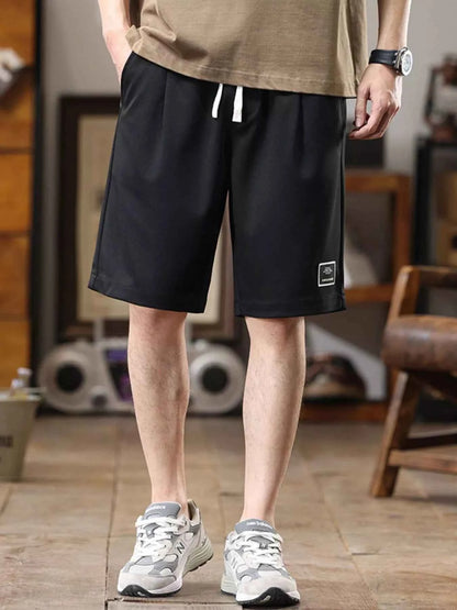 Men's Plus Size Casual Loose-Fit Drawstring Shorts