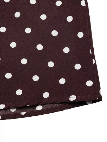 Halter Neck Polka Dot Maxi Dress