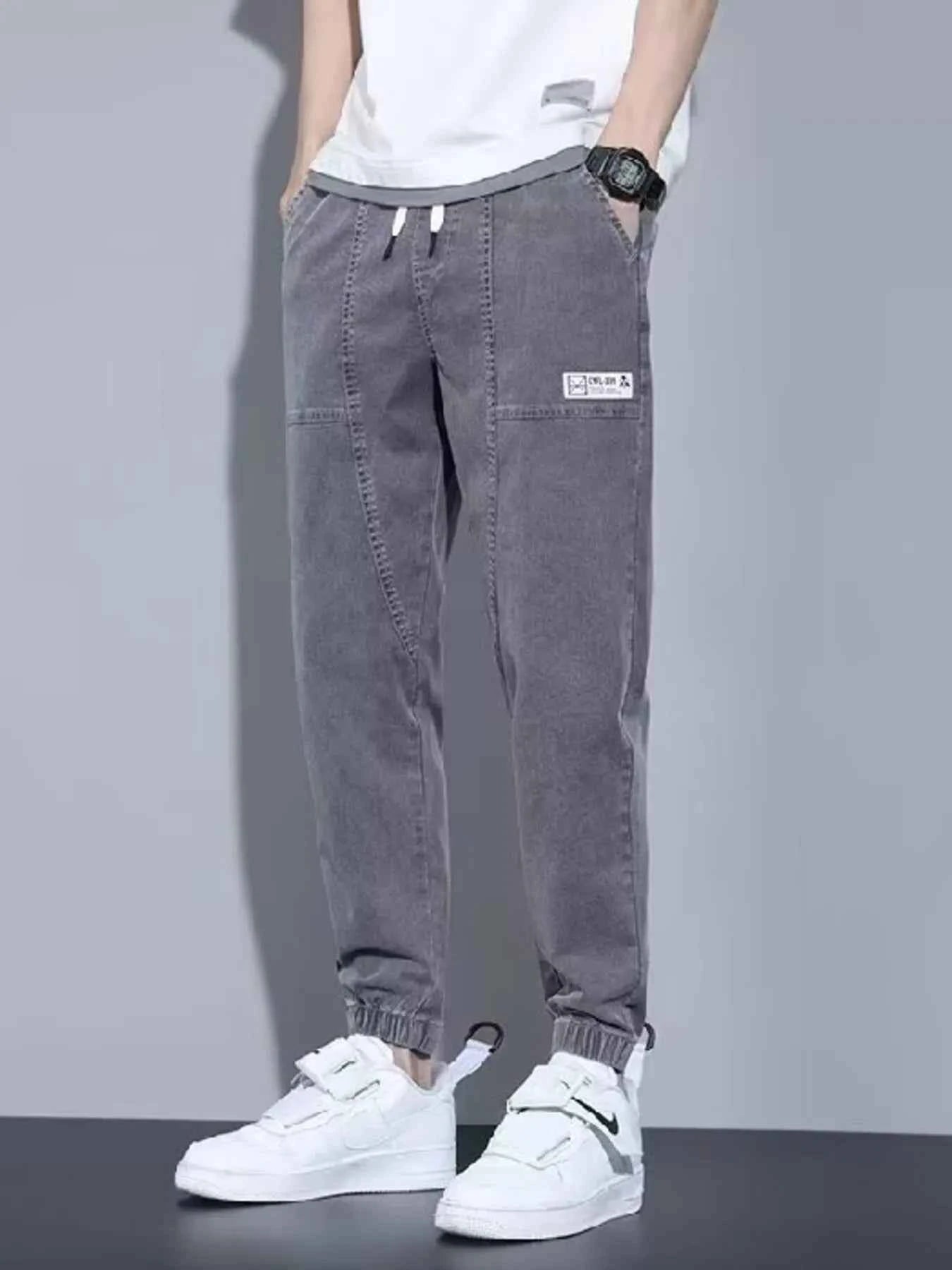 Men's Full Size Casual Loose Fit Denim Joggers Plus Size