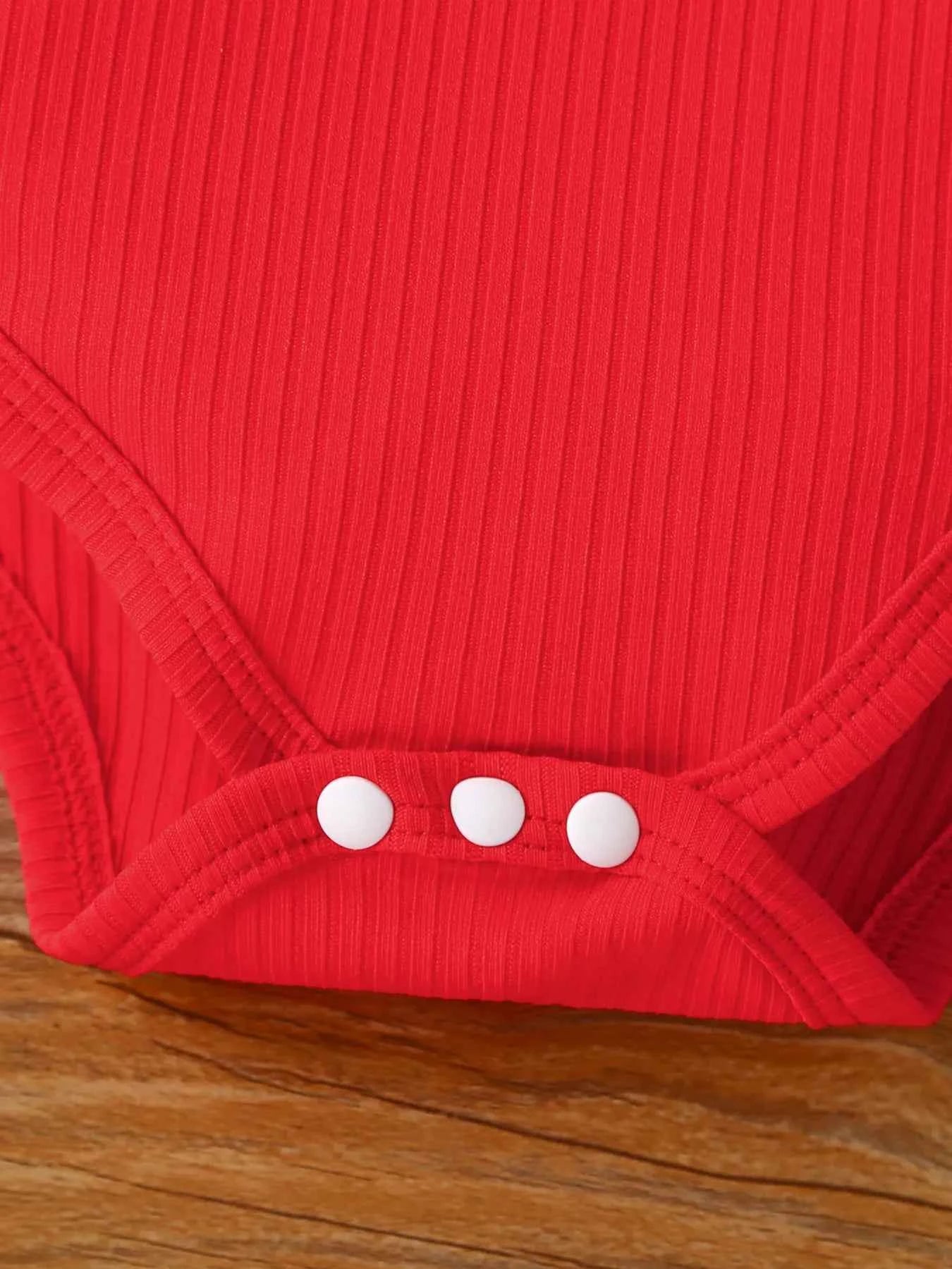 Children's First Christmas Bodysuit and Plaid Dress Outfit Set with Headband