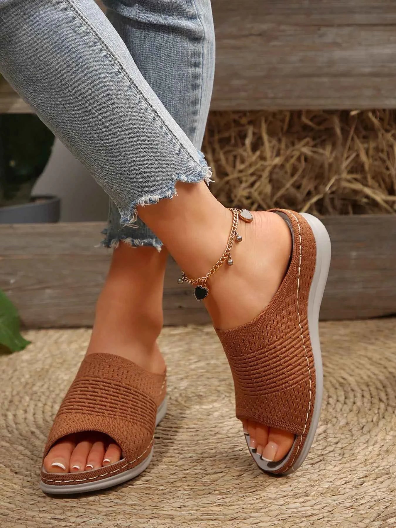 Mesh Open Toe Sandals