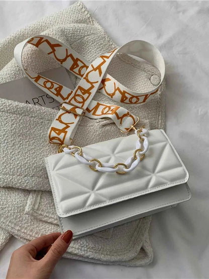 Quilted Adjustable Strap Crossbody Bag