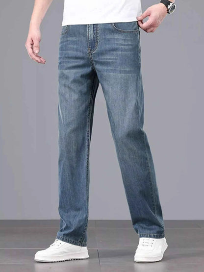 Men's Straight Fit Wash Jeans