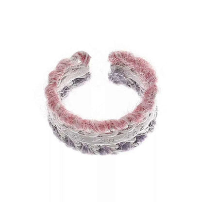 Brass Yarn-Wrapped Open Ring