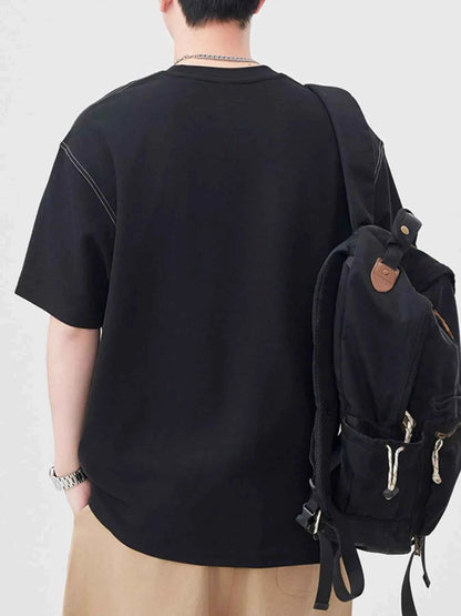 Men's Plus Size Round Neck Short Sleeve T-Shirt