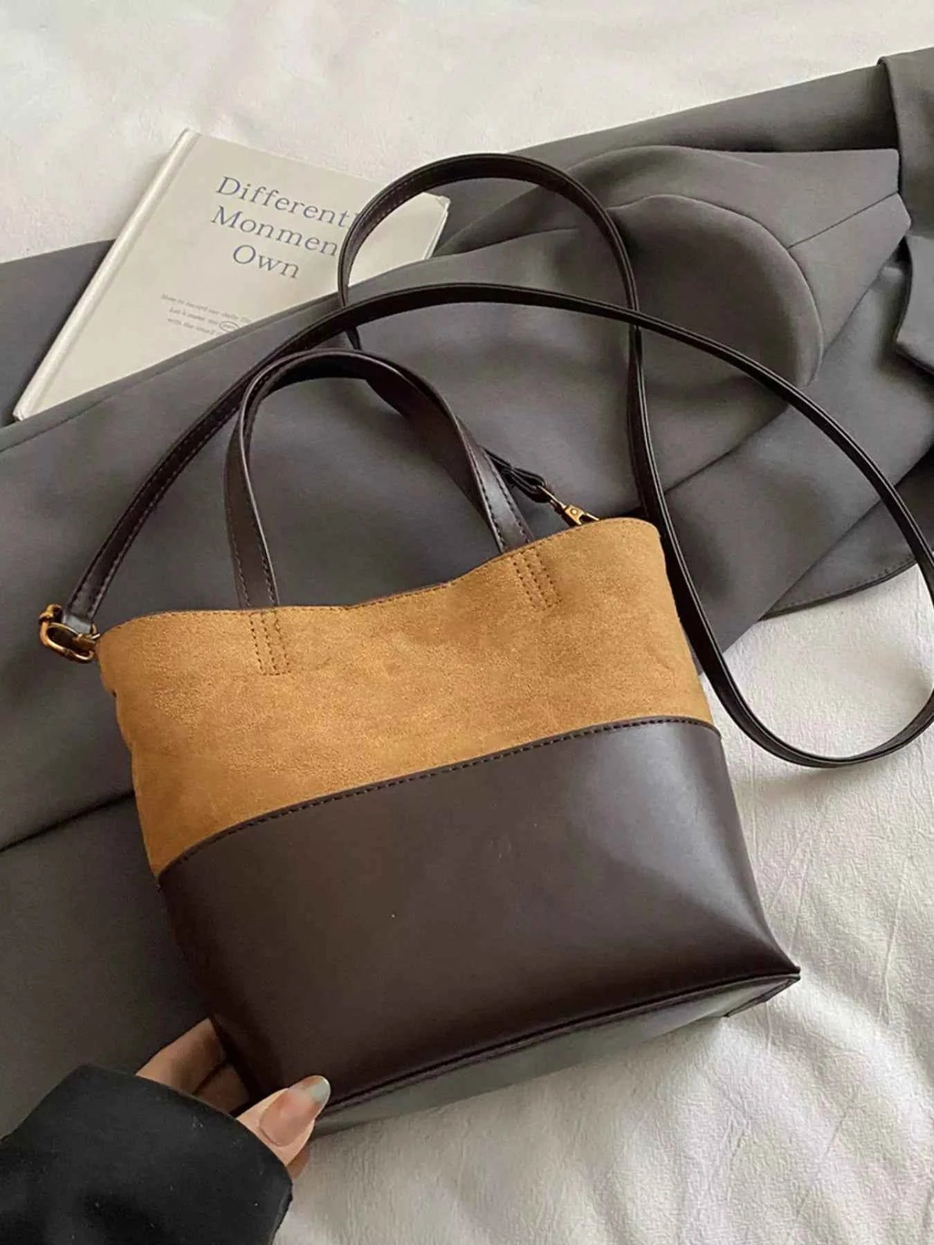Two-Tone Crossbody Bag