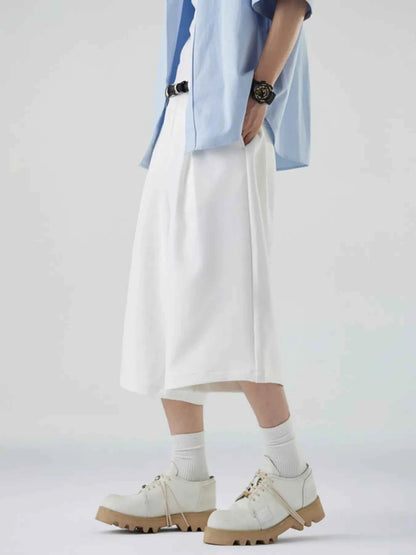 Men's Wide Leg Cropped Pants