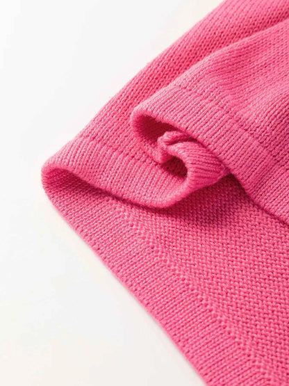 Contrast Trim Pearl Detail Sweater Tank Top