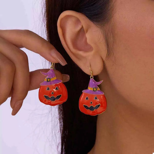 Halloween Pumpkin Dangle Earrings