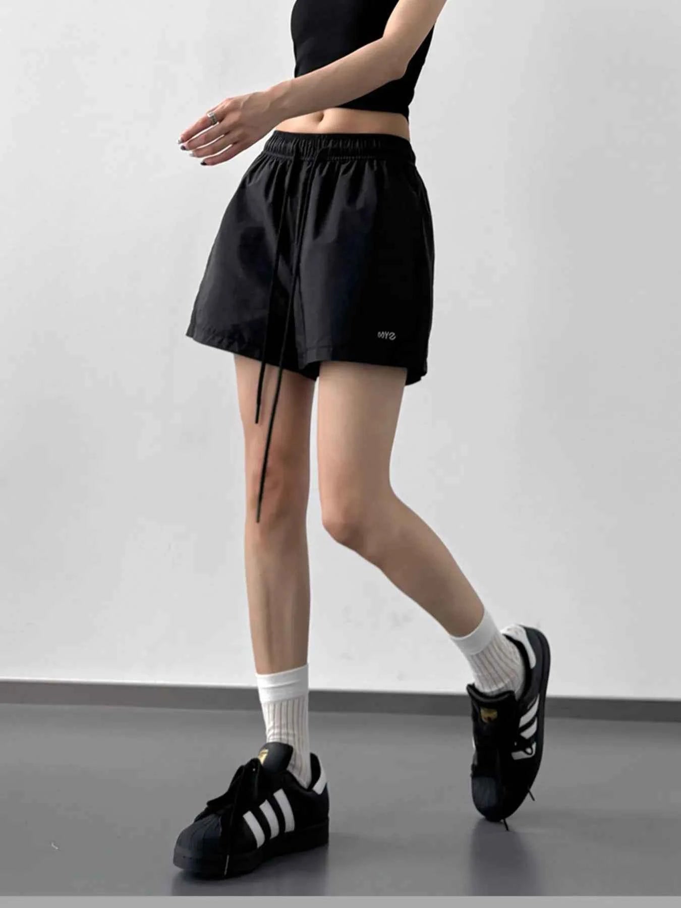 High Waisted Drawstring Shorts