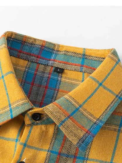 Men's Plus Size Button Up Long Sleeve Shirt - SHOPHUES