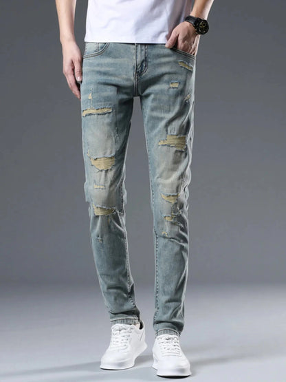 Men's Distressed Slim Fit Jeans