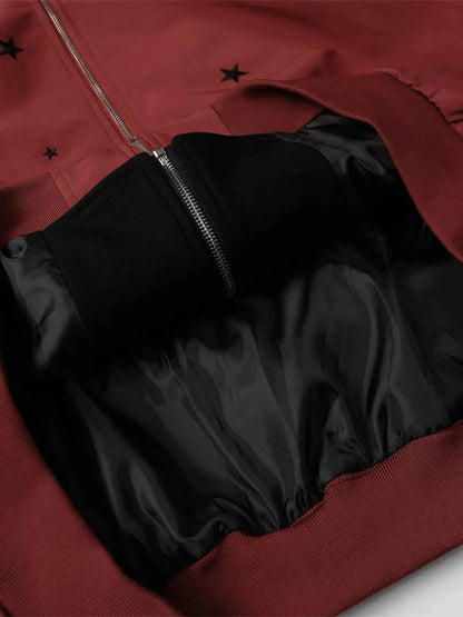 Men's Star Zip Up Hooded Jacket