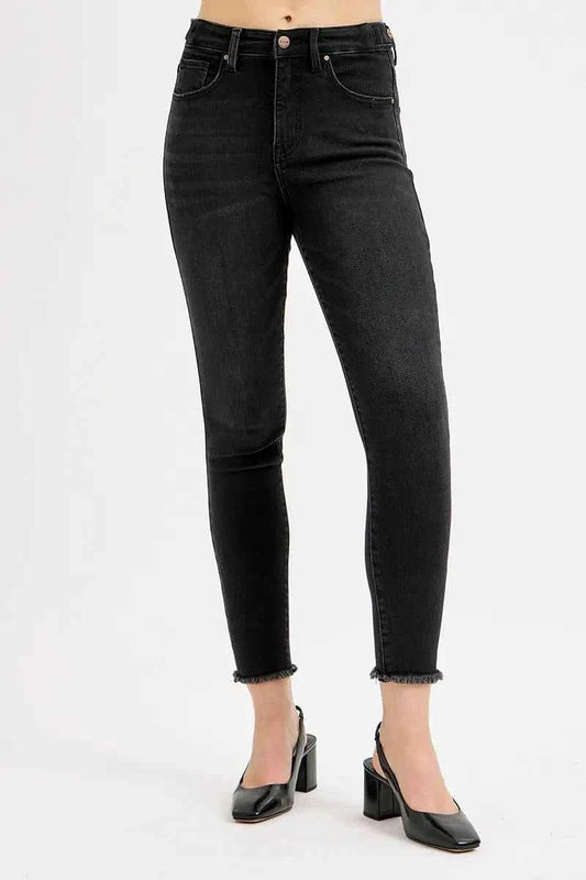 RISEN Full Size Tummy Control High Rise Adjustable Waist Skinny Jeans Plus Size