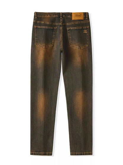 Men's Washed Straight Leg Fit Jeans