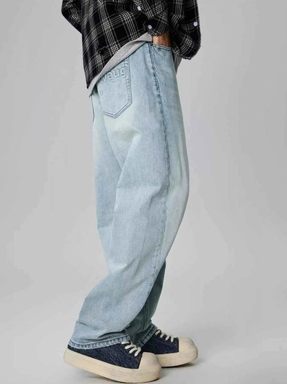 Men's Wash Straight Leg Jeans