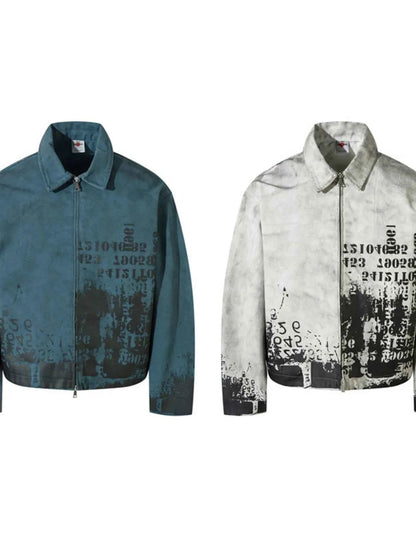 Men's Printed Zip Up Jacket