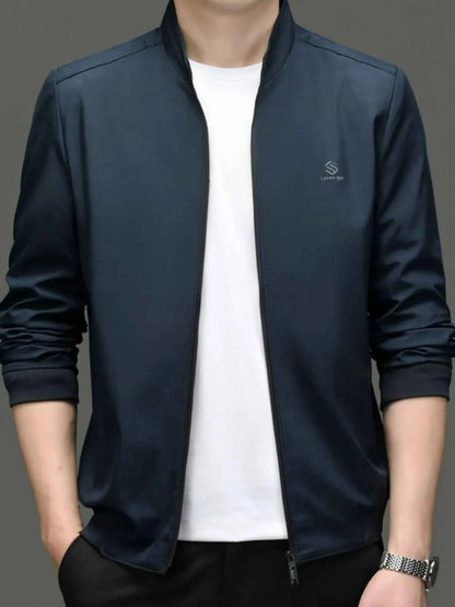 Men's Plus Size Zip Up Slim Fit Jacket