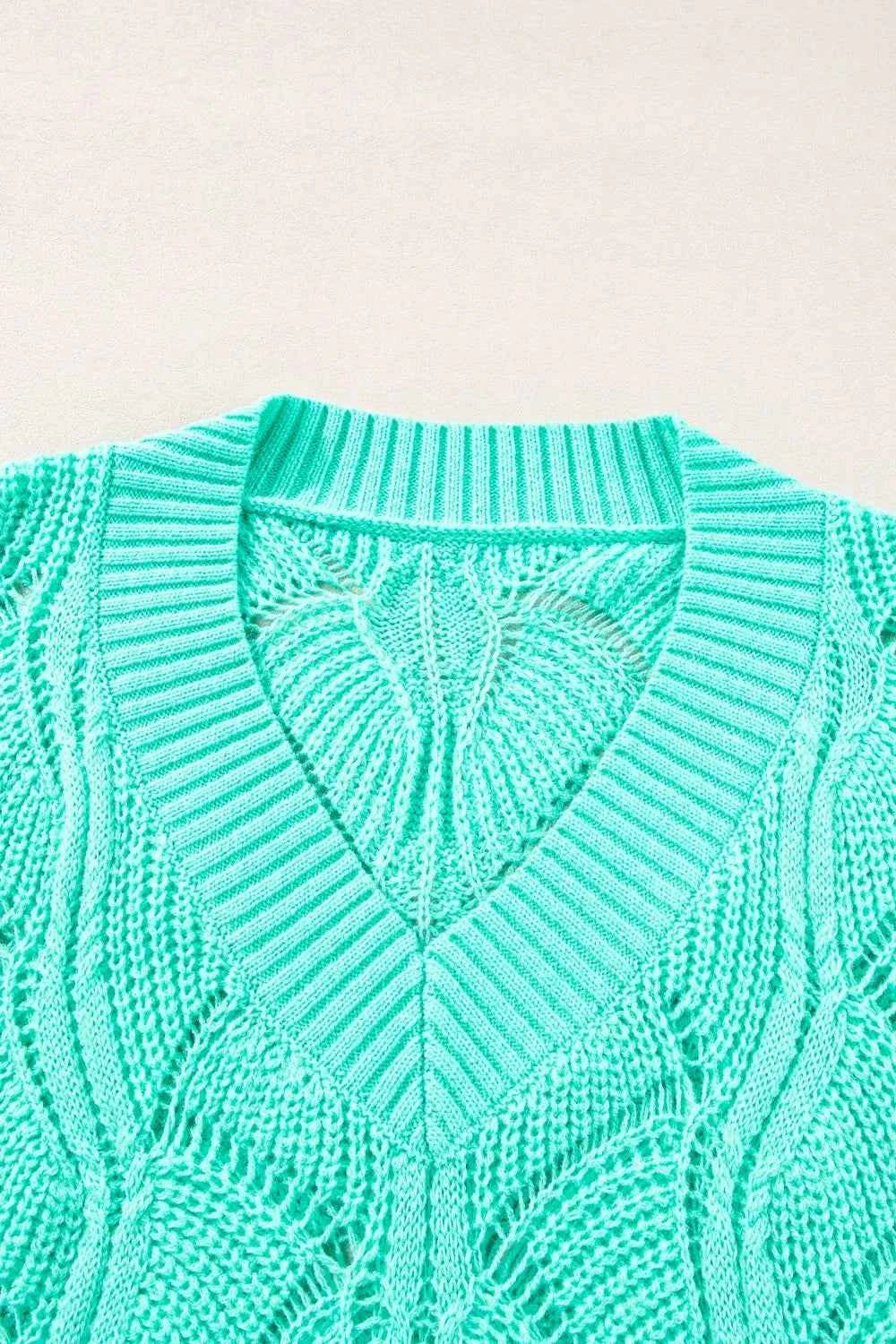 Elegant Texture V-Neck Knit Top