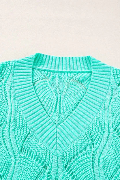 Elegant Texture V-Neck Knit Top